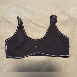 SET Active Sportbody Sporty Stitch Bra Birthday Espresso Size XXL